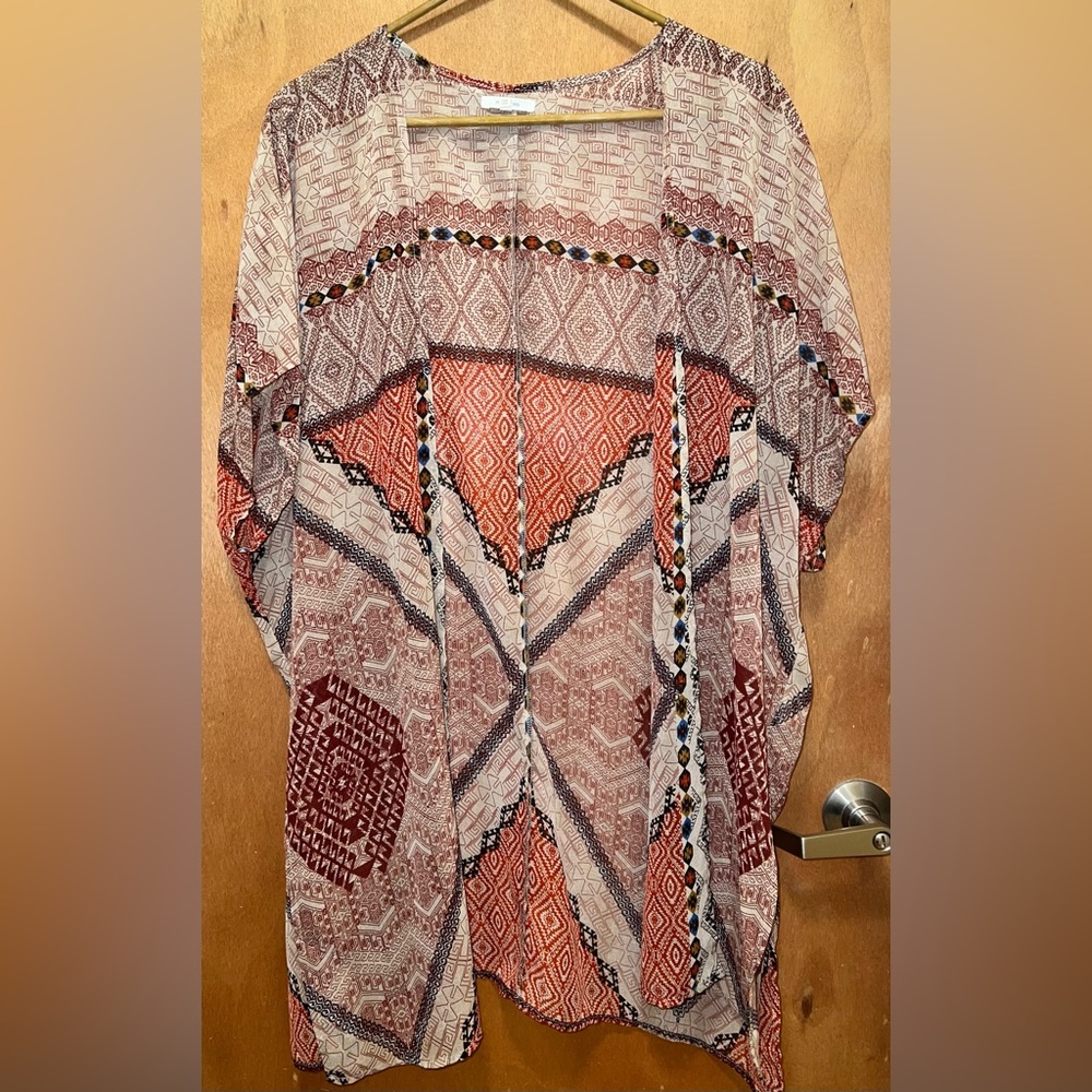 Beautiful print cover up. One size.